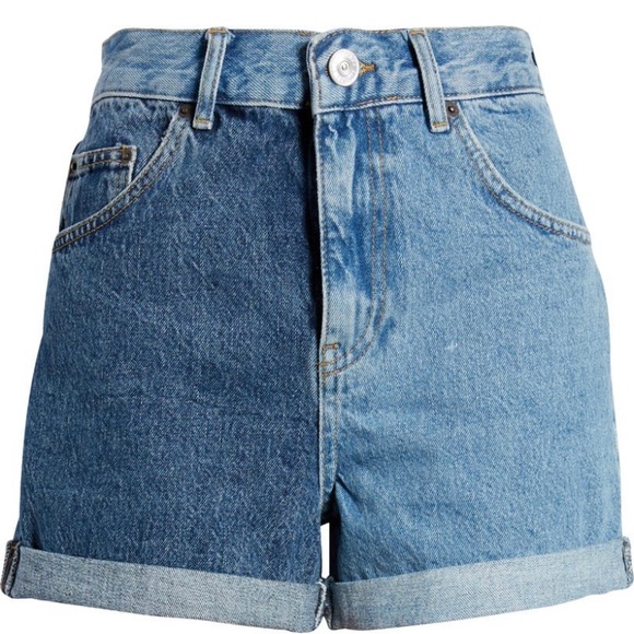 BDG Color Block Two Tone Denim Shorts - Picture 3 of 7